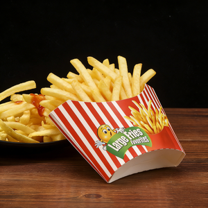 卸売小型フライドポテトボックス持ち帰り用ファーストフード包装バーガーとフライドポテト用紙箱チップス用 - Product Image 3
