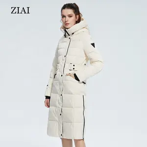 Nova Moda Longos mulheres pato para baixo casaco com lenço do inverno roupas para mulheres senhoras casacos de inverno à prova d' água