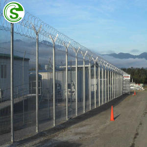 Valla DE SEGURIDAD 358, valla de malla soldada antirrobo, Panel de valla antiescalada 358 con alambre de púas de afeitar - Product Image 1