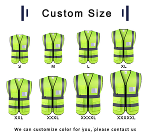 Chaleco de Seguridad Reflectante de Alta Visibilidad YS Personalizado con Múltiples Bolsillos para Construcción, Tráfico y Seguridad - Product Image 5