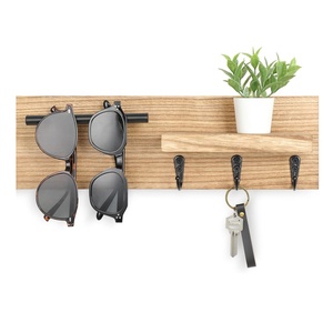 Porte-clés pour étagère d'entrée décorative murale avec crochets détient des clés lunettes de soleil porte-clés <span class=keywords><strong>mural</strong></span> en bois pour l'entrée - Product Image 3