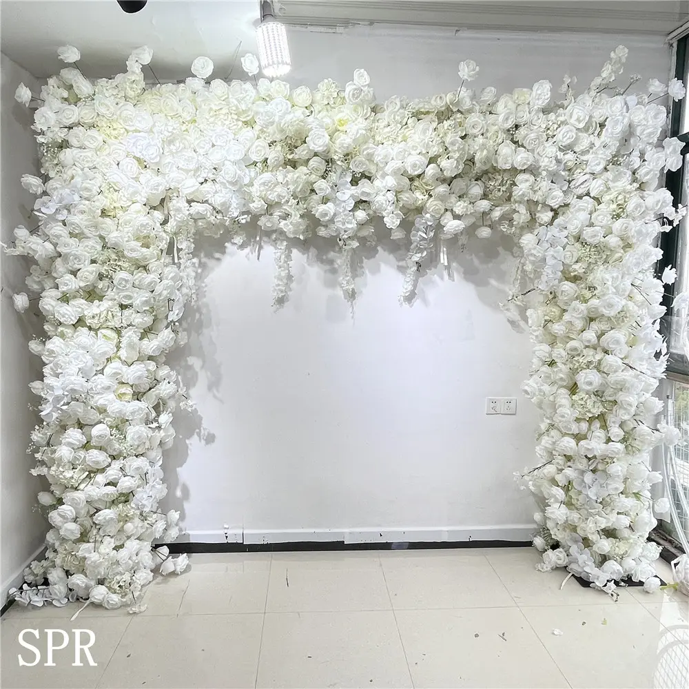 SPR Rose bride Bouquet Supplies Silk Rose Peony Events Party Garland Artificial Decoration DIY Flower Arrangements Backdrop
