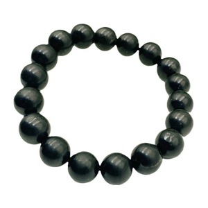 Shungite braccialetto nero Shungite perline cristalli pietre elastiche braccialetti energia gioielli potente difensore guarigione spirituale - Product Image 4