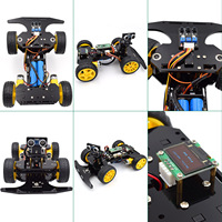 Kit de Aprendizaje de Programación STEM con Raspberry Pi Pico, Placa de Desarrollo Educativa Compatible, Carro Inteligente de Cuatro Ruedas, Infrarrojos, Python