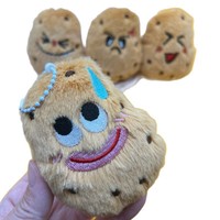 Porte-clés en peluche pomme de terre de dessin animé, motif Halloween, avec expression amusante, pendentif en peluche doux pour sac à dos, cadeau en gros