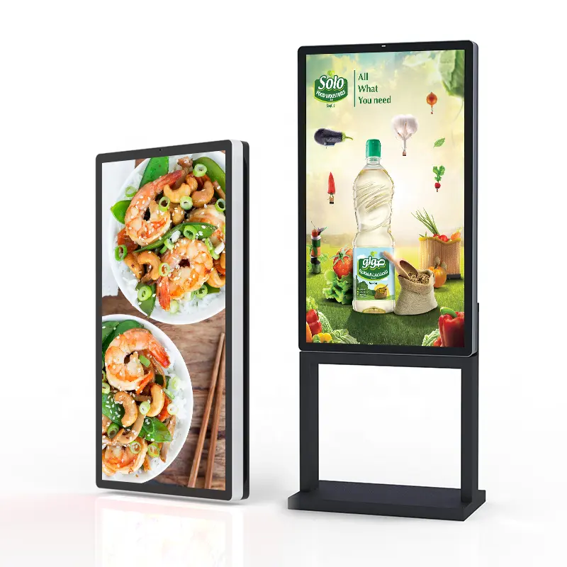 Monitor de vídeo de pared con pantalla lcd para publicidad al aire libre, máquina de tótem, equipo para exteriores, 32, 43 y 55 pulgadas
