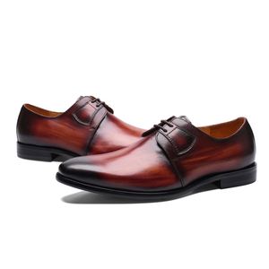 Lace - up Office & Career / Holiday / Wedding / Party <b>Men</b> Oxford Formal <b>Shoes</b> Genuine Leather - Product Image 3