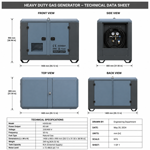 Générateur diesel super silencieux Cummins de haute qualité 30/50/80/100 kw avec un grand réservoir de carburant pour les chantiers de construction et l'utilisation industrielle - Product Image 2