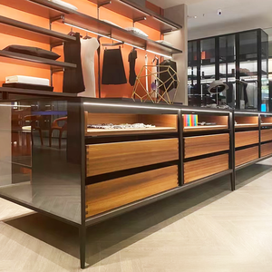 Joyería cuadrada de moda, caja de exhibición de Isla de cristal brillante blanco, combinación de armario, collar de tocador, pendientes, gabinete de Isla de exhibición - Product Image 3