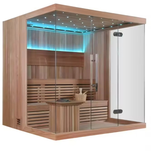 Saune Finlandesi Tradizionali da Esterno a 5 Posti in Legno Massello dal Design Moderno - Product Image 2