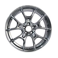 Velg Mobil Hyperstar ZCC Hot Sell Brushed Polished Flash Gunmetal Machine Face 17*7.5 Inch PCD 5-100-120