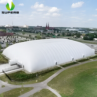 Dômes gonflables géants temporaires pour fabricants avec système HVAC, pour usage commercial, sportif, piscine, paddle, et couverture de terrain de tennis