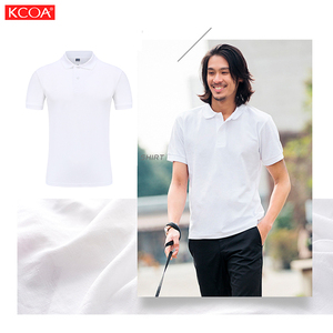 Polos unis vierges de couleur unie avec logo personnalisé Polos pour hommes brodés en polyester - Product Image 5