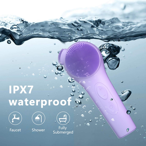 Appareil de nettoyage facial vibrant en silicone, électrique, étanche, portable, rechargeable par USB, exfoliant pour le visage, nettoyage en profondeur, utilisation à domicile - Product Image 4