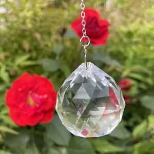 Adornos de <span class=keywords><strong>Feng</strong></span> <span class=keywords><strong>Shui</strong></span> para el hogar 20Mm 30Mm 40Mm Lámpara de araña facetada colgante Bola de prisma de cristal de Murano - Product Image 4