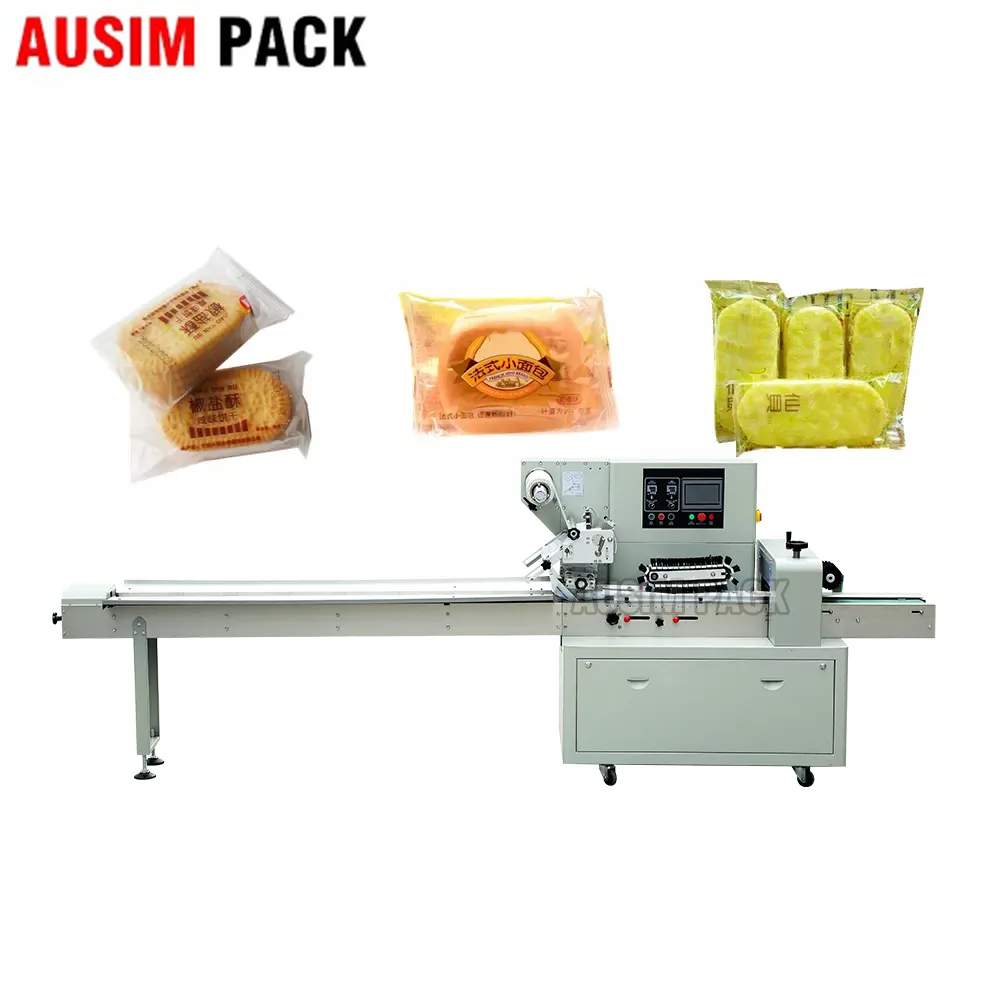 Supplier Factory Price Automatic Hamburger Bread Packaging Multipurpose Horizontal Hamburger Packaging Packing Machine China 450