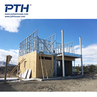PTH Maison préfabriquée de luxe en acier léger à construction rapide, villa préfabriquée, villa, maison préfabriquée en vente