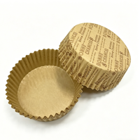 Moules à cupcakes en papier kraft brun biodégradable écologiques, résistants au four, jetables, avec impression anglaise, pour boulangerie et fêtes