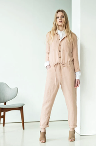 Monos de lino con cinturón medio para mujer Moda larga de invierno Mejor calidad Nuevo estilo 100% Material Verano Nuevo estilo - Product Image 3