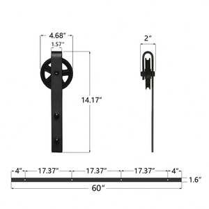 WEKIS Herrajes y Accesorios para Puertas Correderas de Granero, Sistema de Deslizamiento para Puertas - Product Image 3