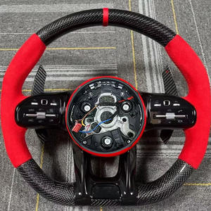 Volant en fibre de carbone pour Mercedes-Benz <span class=keywords><strong>AMG</strong></span> W204 W205 CLA GLA 45 Classe C217 W211 W212 W221 W222 S63 C63 GLA45 C43 SLC - Product Image 2