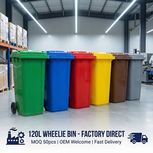 Contenedor de Residuos Médicos de <span class=keywords><strong>120</strong></span> <span class=keywords><strong>Litros</strong></span> para Uso Hospitalario, Color Amarillo, con <span class=keywords><strong>Ruedas</strong></span>, Pedal y Freno - Product Image 6