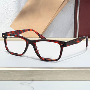 กรอบแว่นตาอะซิเตททรงสี่เหลี่ยมคลาสสิก รุ่น Unisex แบบเต็มกรอบ ป้องกันรังสียูวี เลนส์ใส รุ่น 8631 เลนส์ธรรมดา ผลิตที่เมืองเหวินโจว - Product Image 3