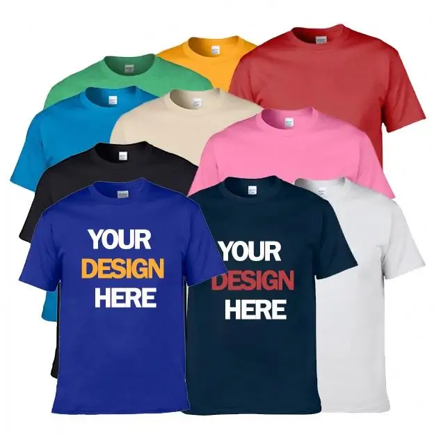 Personalizado algodão poliéster meninas meninos plus size Anti-pilling Respirável Contraste Sustentável Guarnição dos homens publicidade t-shirts