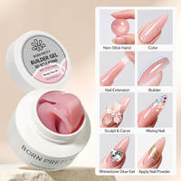 BORN PRETTY 15ml Gel de construction floral non collant sans TPO ni HEMA, vente en gros d'usine, gel dur de moulage pour extension d'ongles et nail art
