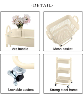 Fábrica al por mayor de 3-nivel simple blanco carrito de casa rodante de carro - Product Image 6