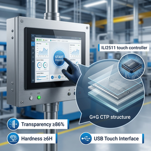Module d'affichage tactile LCD TFT TMK 10,1 pouces 1024x768 LVDS 20 broches JD9168S G+G ILI2511 USB Moniteur industriel intégré RoHS 3,3V VC - Product Image 3