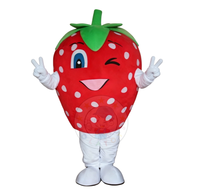 Costume de mascotte fraise rouge Hola / Costume de mascotte fruit à vendre