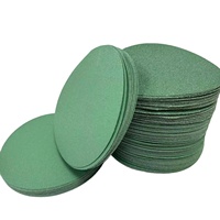 Disque abrasif en film polyester vert 150mm 6 trous 600 grains disque de papier sablé pour métal/bois/peinture de voiture