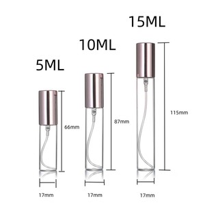 Bán Buôn Xách Tay Mini Chai Nước Hoa Thủy Tinh 5Ml 10Ml 15Ml Vàng Bạc Trong Suốt Frosted Bơm Phun Hộp Giấy Bao Bì - Product Image 5
