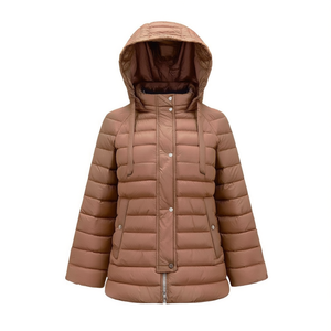 Manteau léger en coton pour femmes, grande taille, FB41 46-56, couleurs mélangées, à capuche, vêtements d'extérieur d'hiver - Product Image 1