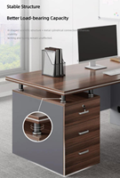 Ensemble de bureau et chaise de direction moderne, poste de travail informatique minimaliste, mobilier de bureau à domicile