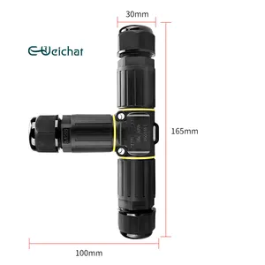 3pin Waterproof Wire Connector Led Street Light Quick Connect Ip68 Waterproof Connector