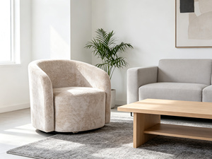 Sillón Nórdico Crema, Sillón Individual de Lujo Ligero <span class=keywords><strong>para</strong></span> Espacios Pequeños - Product Image 4