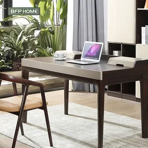 Bpd móveis de escritório em casa, madeira sólida trabalho estudo escrita e cadeira conjunto italiano estilo moderno mesa de computador