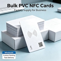 Großhandel ISO-Modell Bedruckbare Leere NFC PVC-Karten 13,56MHz mit Chips 213/215/216 Wasserdicht für Geschäfts- und Sozialkommunikation