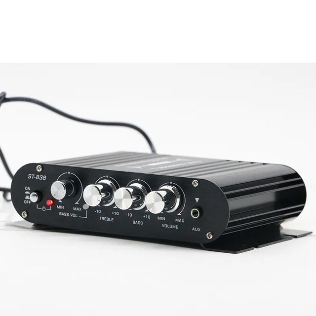 Cheap ST-838 Metal Audio Mixer Powered Stereo Sound Professional Mini Amplifier Mini Power Amplifier Car Audio Oem