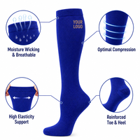 Chaussettes d'équitation haute performance à compression, absorbantes, couleur personnalisée, pour l'équitation