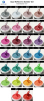 Extension végétalienne sans hema Gel de construction à paillettes Uv Opale sans acide Constructeur de couleur réfléchissante Ongles d'extension en gel pour ongles