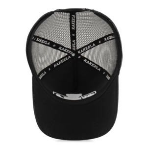 Cappello da camionista nero personalizzato con Logo ricamato <span class=keywords><strong>5</strong></span> pannello con cappuccio Snapback <span class=keywords><strong>Design</strong></span> Unisex per eventi sportivi all'aperto feste all'ingrosso - Product Image 4