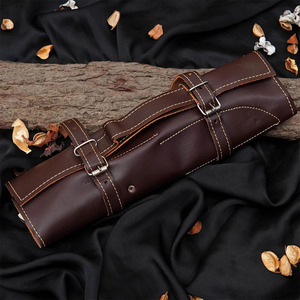 High Quality Custom Handmade Damascus Steel Chef <b>Knife</b> Set Whole Sale Exclusive Handcrafted <b>Knife</b> with Pakka Wood Leather Roll - Product Image 6