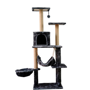 Árbol para Gatos Moderno de Alta Calidad, Estructura de Cactus Grande de Madera con Cuerda de Cáñamo y Sisal, Muebles de Felpa Suave para Gatos - Product Image 1