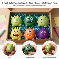 Ensemble de 6 jouets moelleux monstres mignons de couleur mate