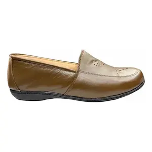Mocassini da Donna Angelina in Vera Pelle, Punta Tonda, Slip-On, Scarpe Basse Formali, Autunno, Taglie Grandi - Product Image 3
