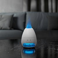 Diffuseur d'huiles essentielles mini-flamme à prix d'usine, humidificateur 100 ml USB Type-C pour espace de travail, petit diffuseur de lampe à sel