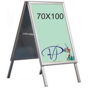 Nhôm một bảng đứng có thể gập lại đôi bên Áp phích đứng quảng cáo đứng <span class=keywords><strong>70x100</strong></span> ngoài trời không thấm nước khách hàng Stopper - Product Image 1